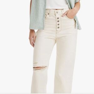 Levi's Cream High Rise Women Jeans
